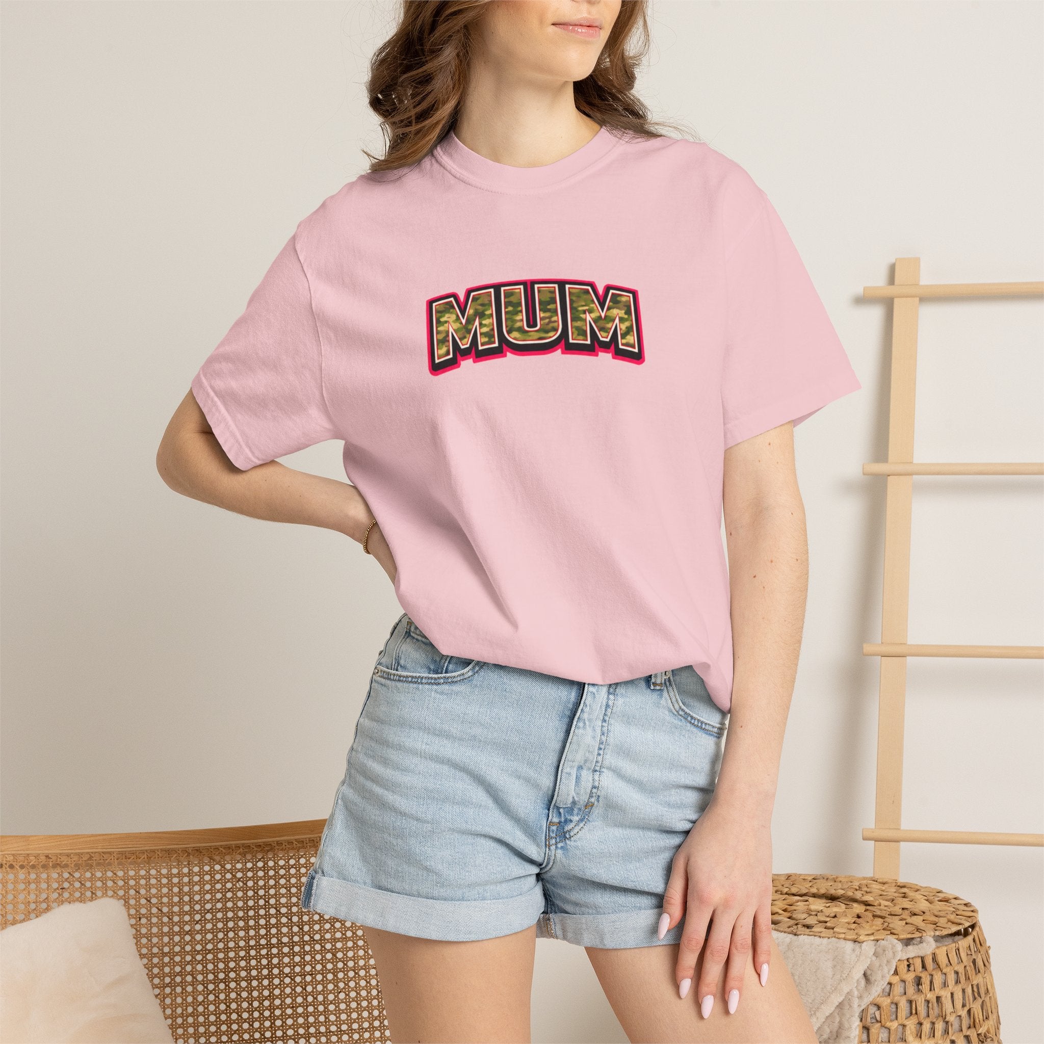 Mum Camo Print Logo T-Shirt