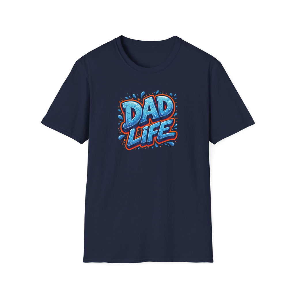 "Dad Life" Blue Graffiti Father T-Shirt