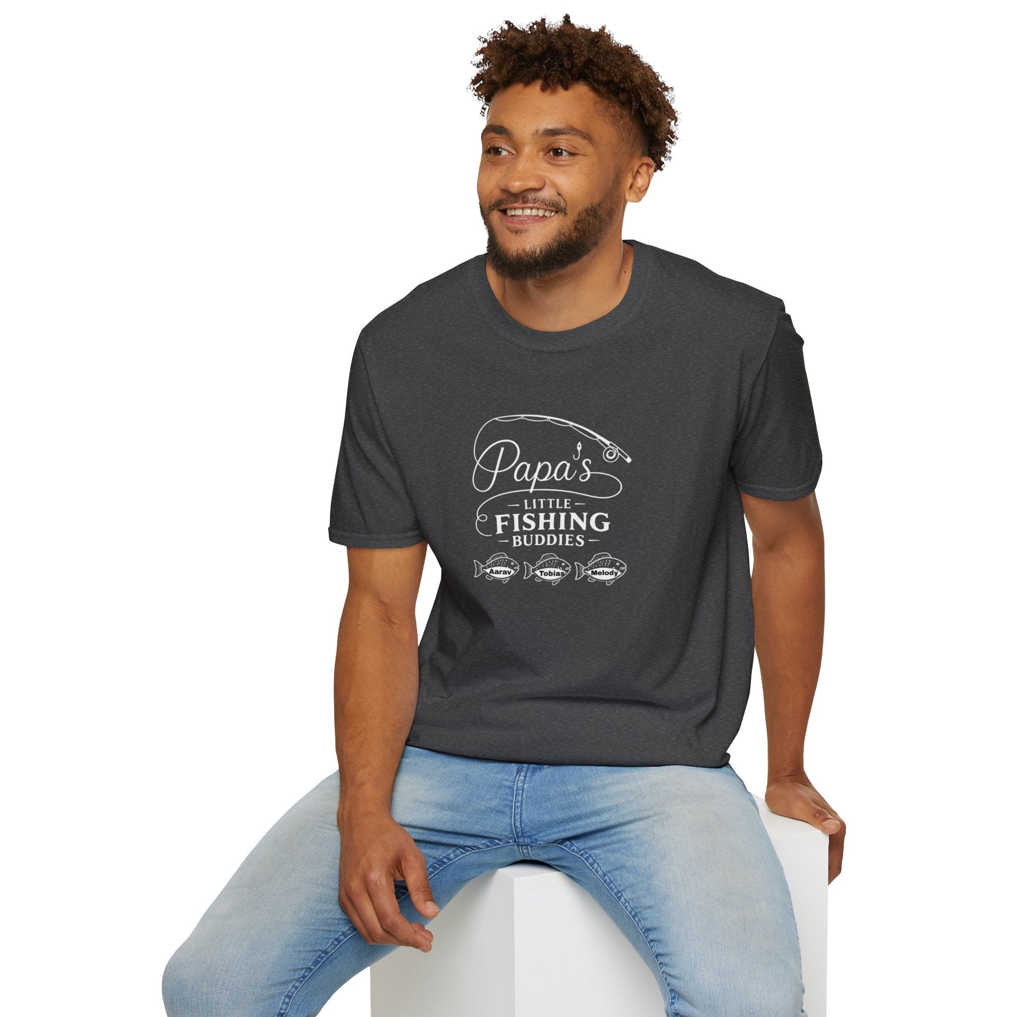 Papa's Little Fishing Buddies T-Shirt — Fathers Day Fishing Tee