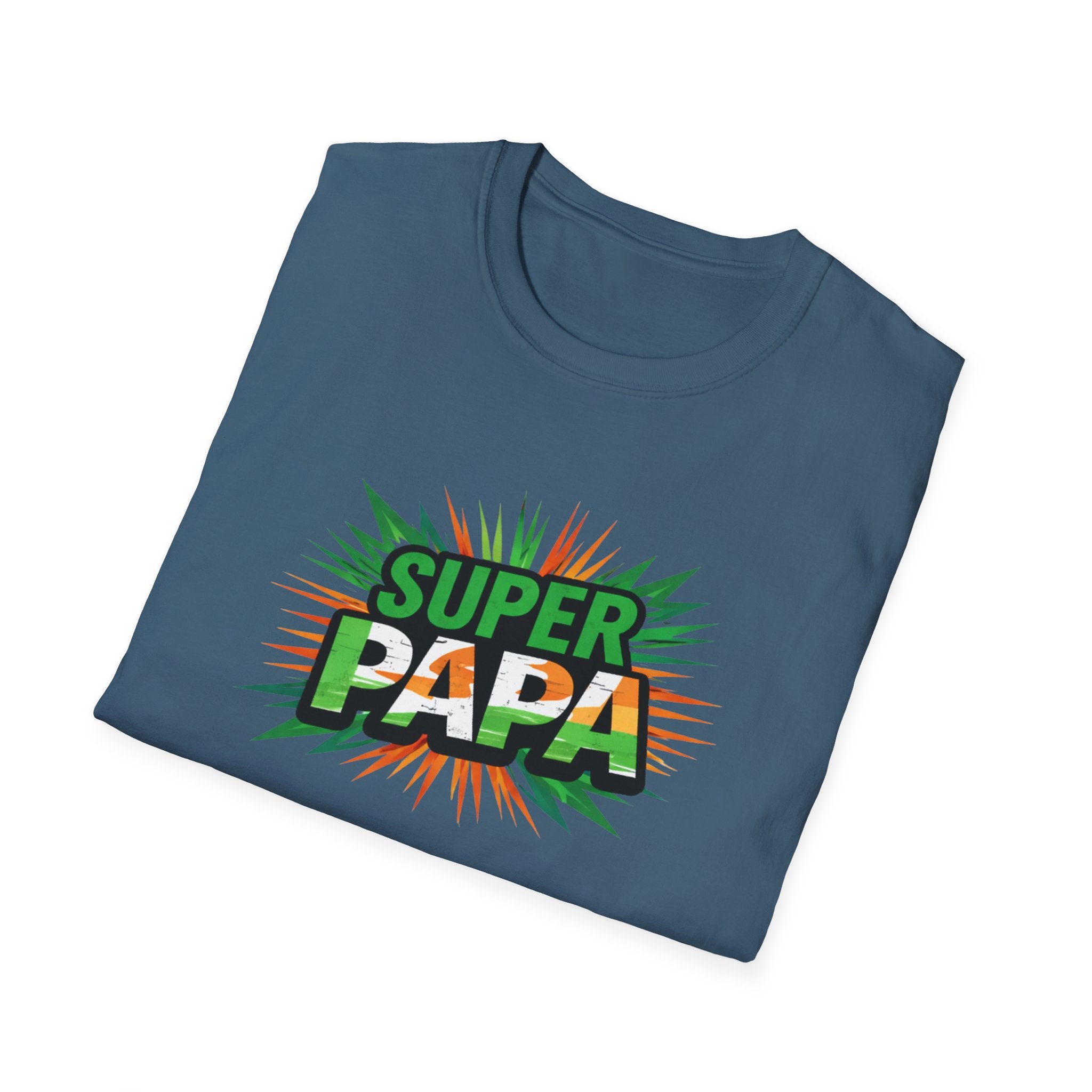 Super Papa Ireland Flag/Irish themed T-Shirt – Comic-Style Father’s Day Tee