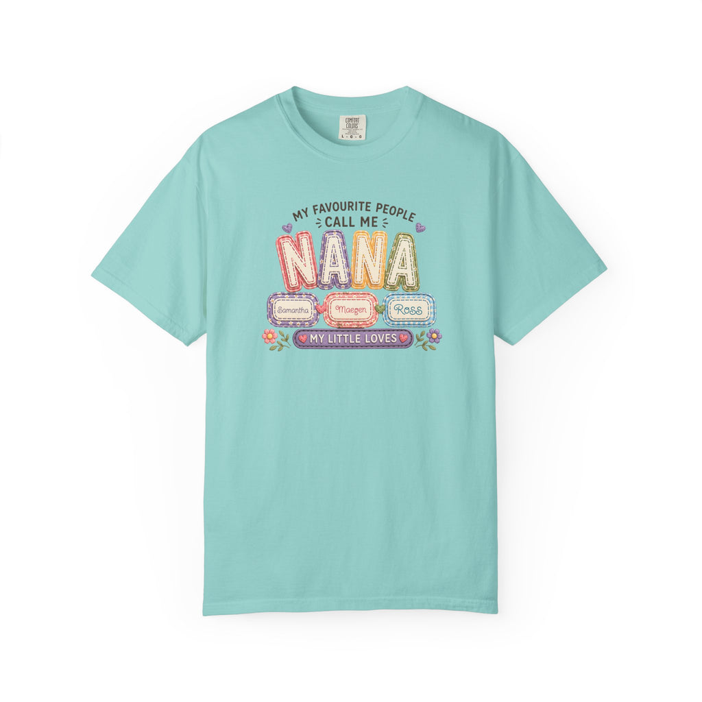 Nana T-Shirt — "My Favourite People Call Me Nana" Floral Grandma Gift Tee