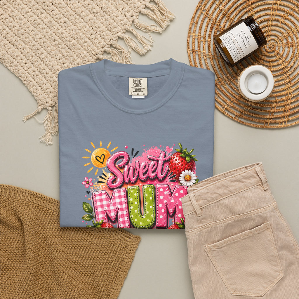Sweet Mum T-Shirt — Floral Strawberry Mother's Day Tee