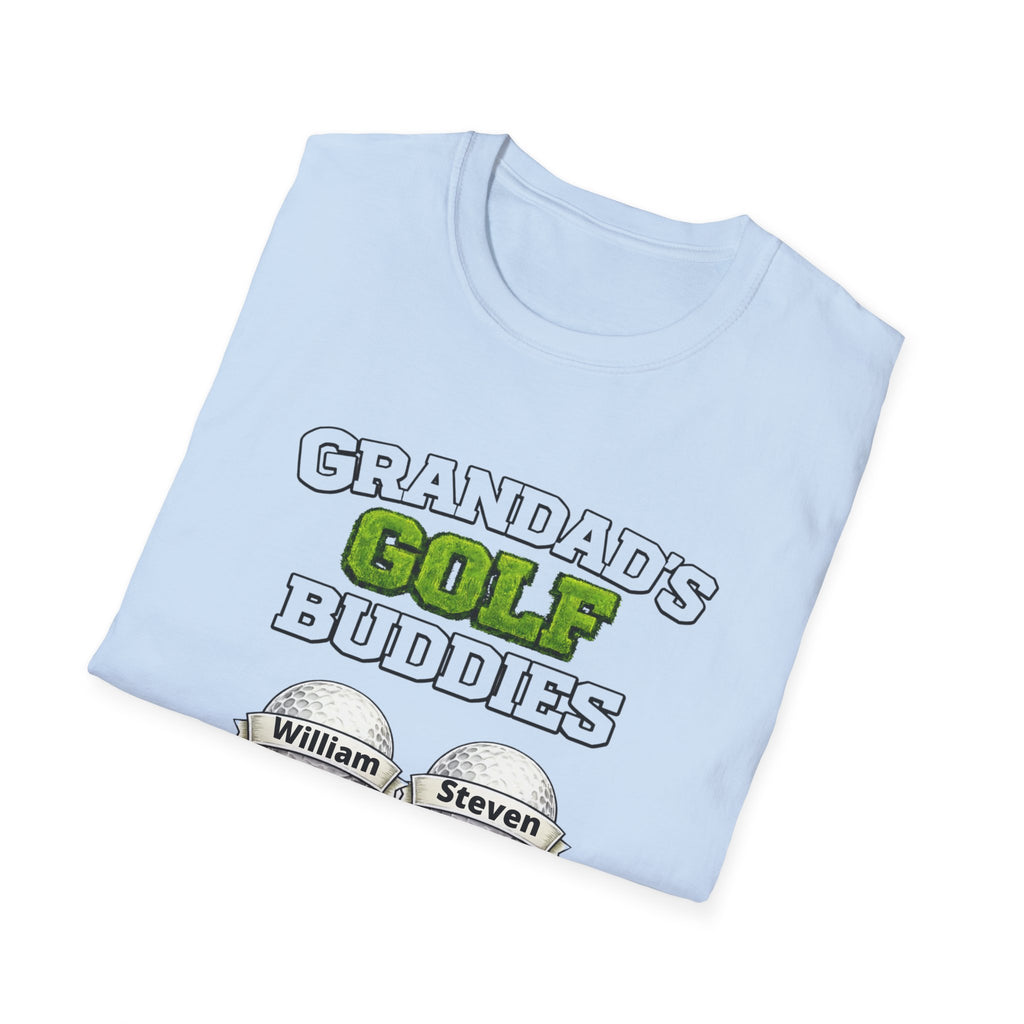 Grandad's Golf Buddies T-Shirt — Personalized Names Golf Tee