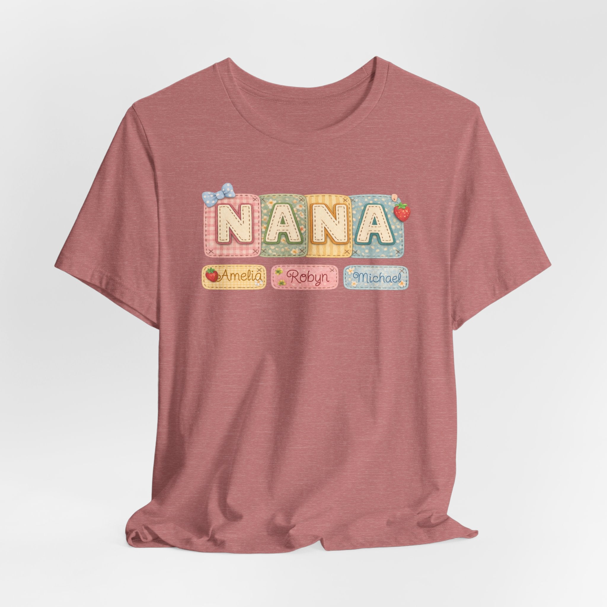 Nana Baby Blocks Tee — Personalized Grandmother Name Shirt