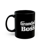 Grandad Is The Boss Black Coffee Mug – Funny Father’s Day Gift (11oz/15oz)