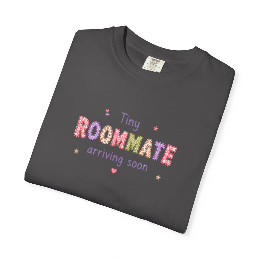 Tiny Roommate Pregnancy Announcement T-Shirt