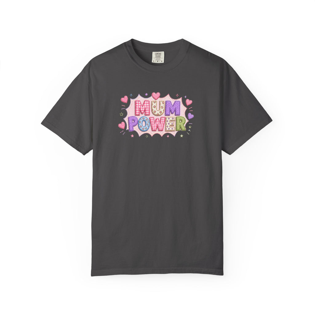 Mum Power T-Shirt — Cute Pink Heart Mothers Day Tee