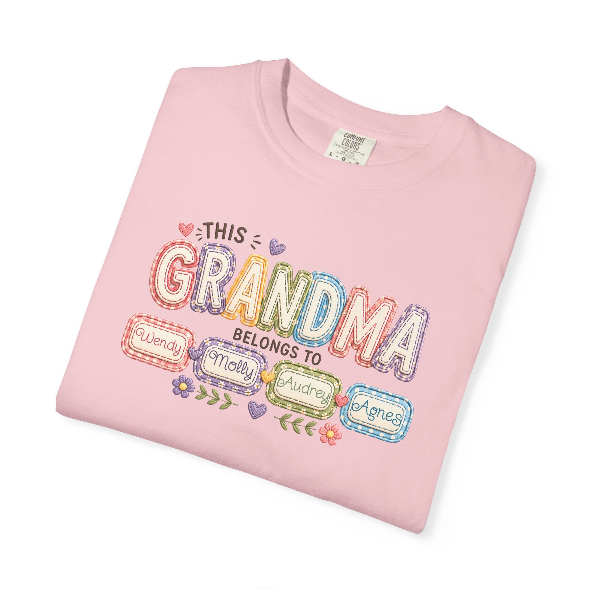 Grandma Belongs To Cute Pastel Family Names T-Shirt