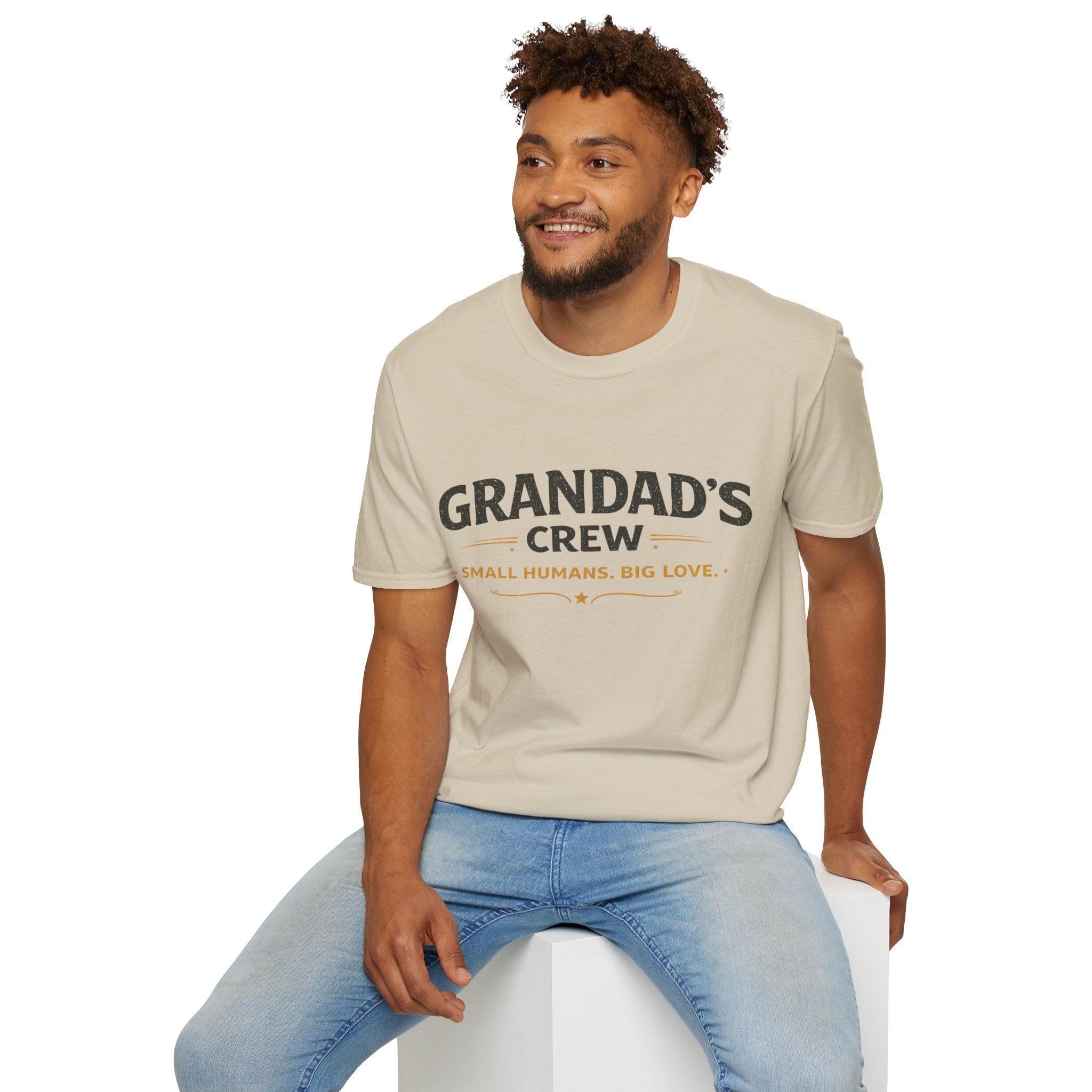 Granddad's Crew T-Shirt — "Small Humans, Big Love" Grandpa Gift