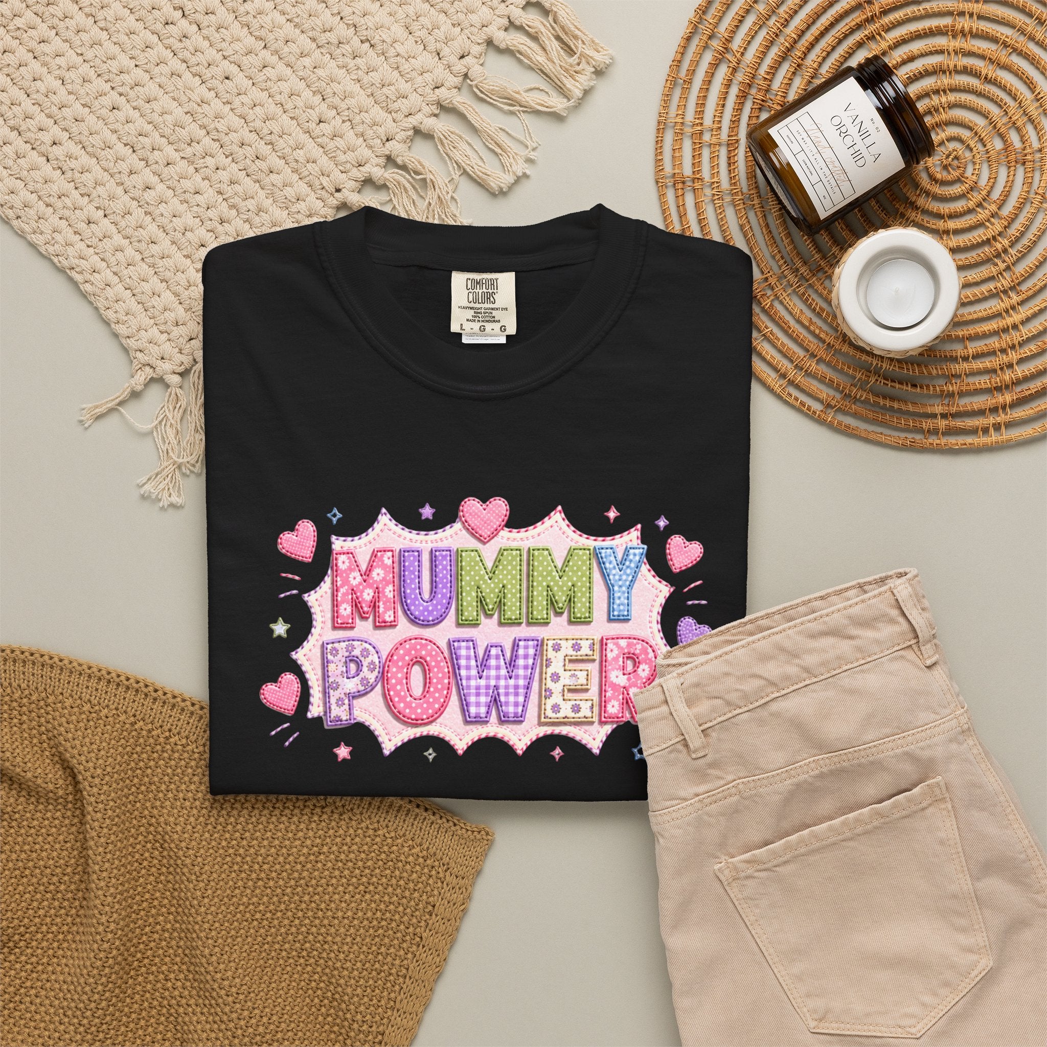 Mummy Power T-Shirt — Cute Pink Heart Mother's Day Tee