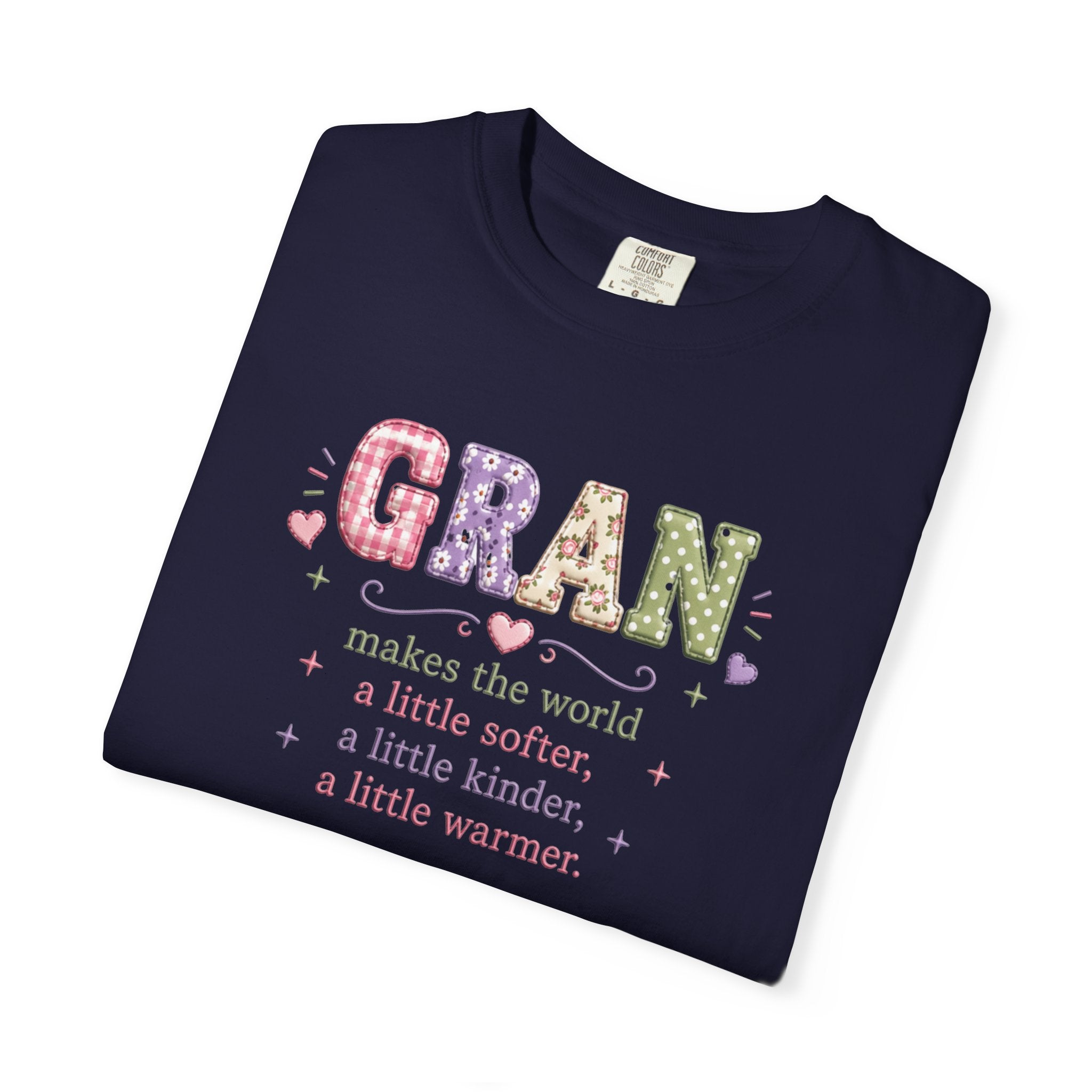 Gran Makes the World Softer T-Shirt – Gift for Grandma, Floral Vintage Lettering