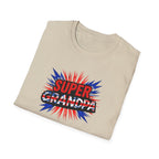 Super Grandpa T-Shirt Union Jack/England themed – Retro Comic Style Father’s Day Gift for Grandfathers