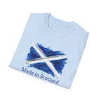 Made in Scotland T-Shirt — Watercolor Saltire Flag Tee