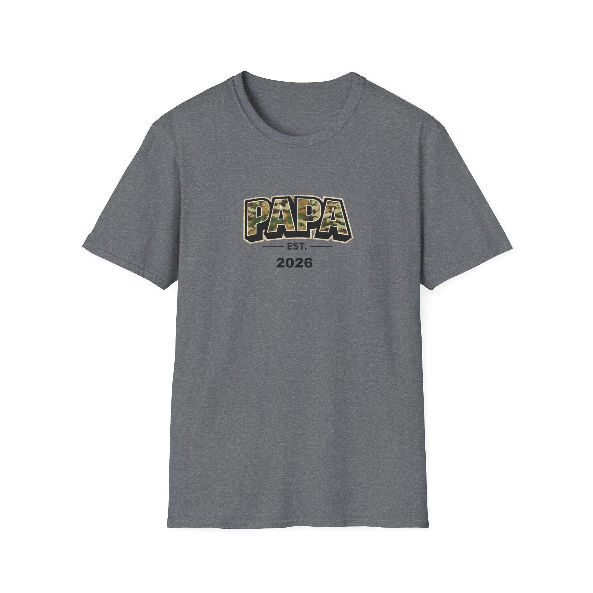 Papa Est. 2026 T-Shirt – Camo Fathers Day New Dad Gift