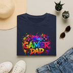 Gamer Dad Colourful Controller Design T-Shirt