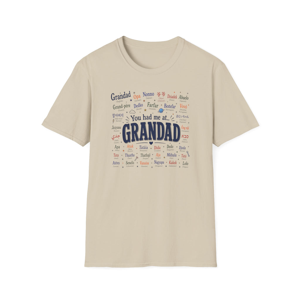 Grandad Word Cloud T-Shirt — "You had me at... GRANDAD" Father’s Day Gift