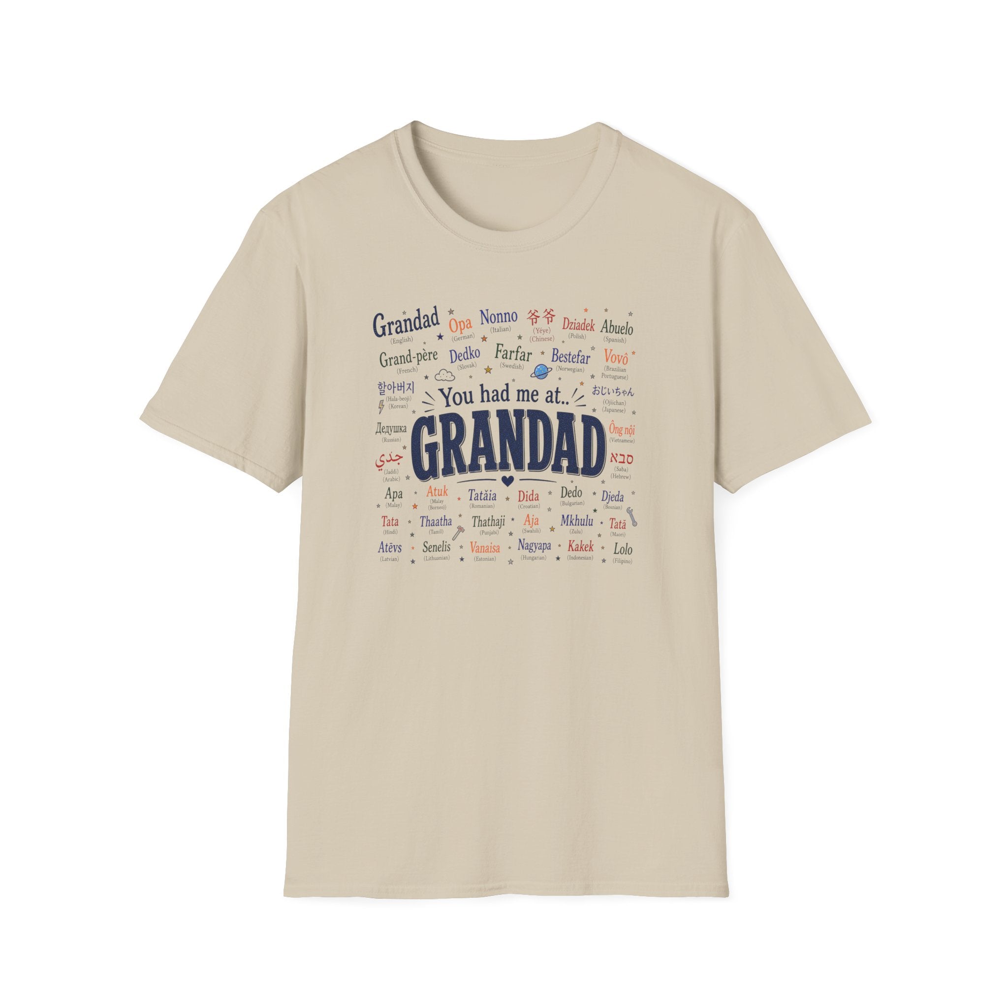 Grandad Word Cloud T-Shirt — "You had me at... GRANDAD" Father’s Day Gift