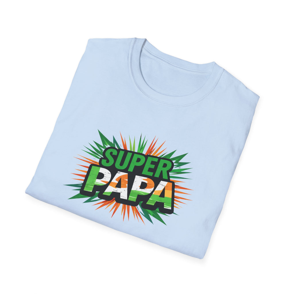 Super Papa Ireland Flag/Irish themed T-Shirt – Comic-Style Father’s Day Tee