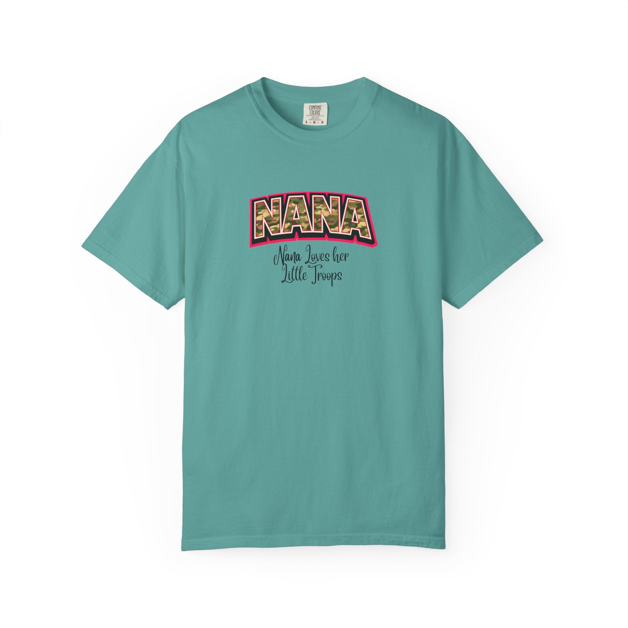 Nana Leopard Print T-Shirt — "Nana (who loves her little troops)" Grandma Gift