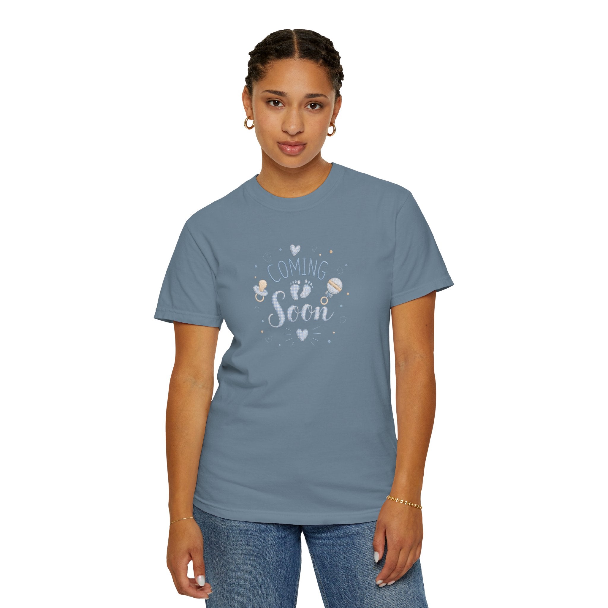 Coming Soon Baby T-Shirt — Gender Reveal Pregnancy Announcement Tee