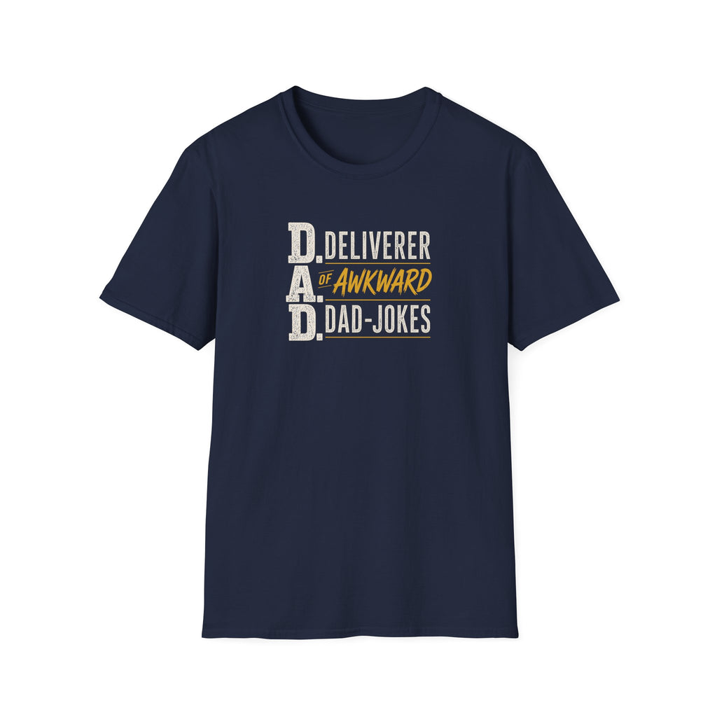 Dad T‑Shirt — D.A.D. "Deliverer of Awkward Dad‑Jokes" Funny Fathers Day Tee