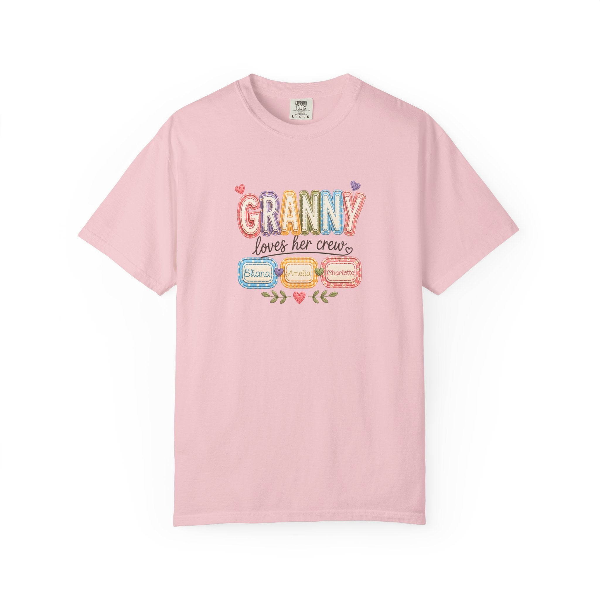 Granny Loves Her Crew T-Shirt – Cute Grandma Family Names Tee