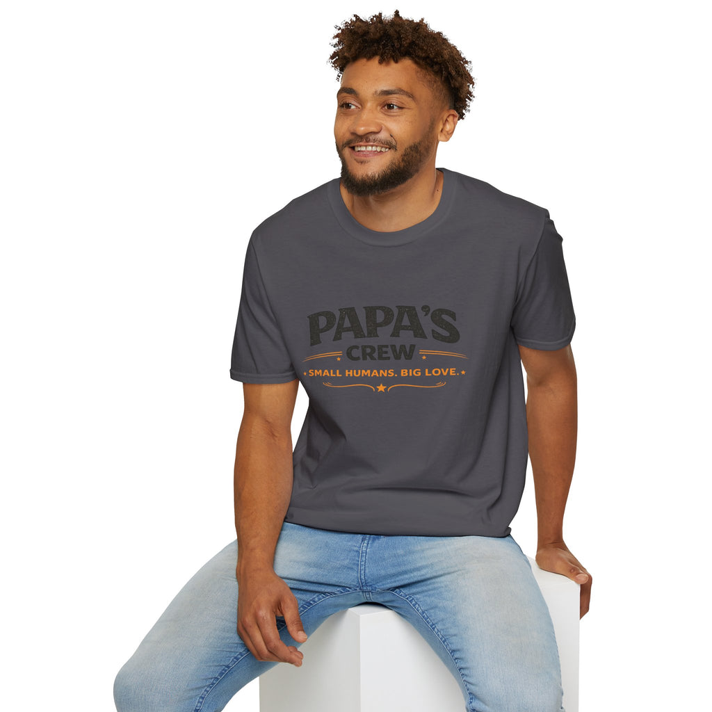 Papa's Crew T-Shirt — "Small Humans, Big Love" Grandpa Gift