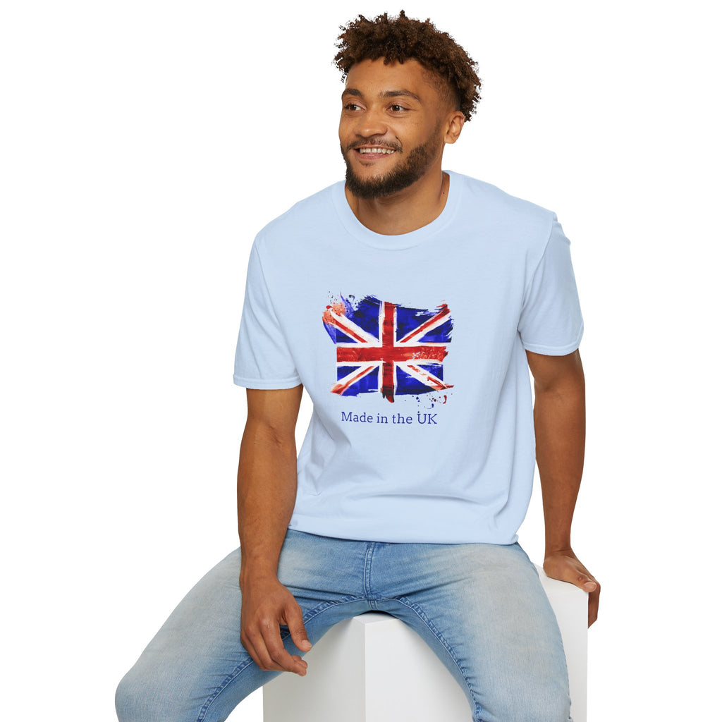 British Flag Watercolor T-Shirt – "Made in the UK" Pride Tee