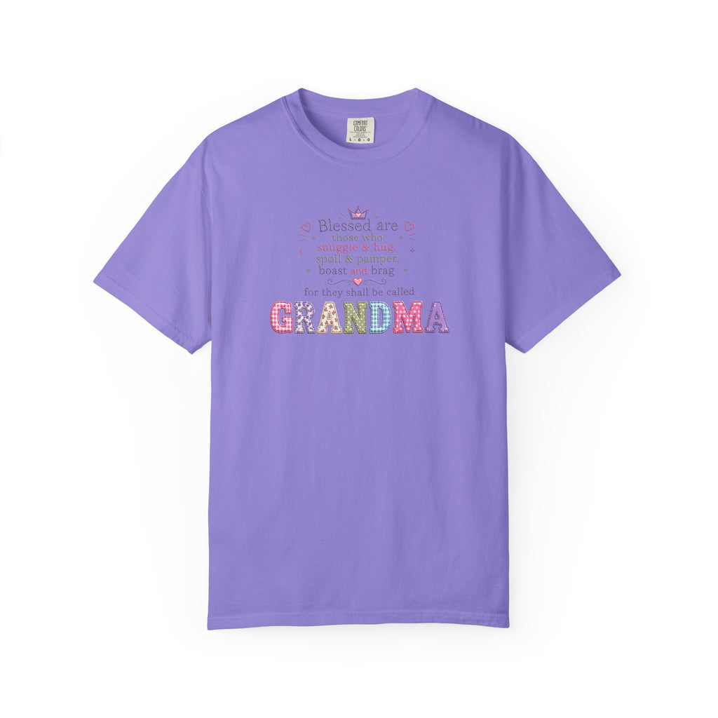 Grandma Floral Scripture T-Shirt — Blessed Are Those Who Are Pure in Heart