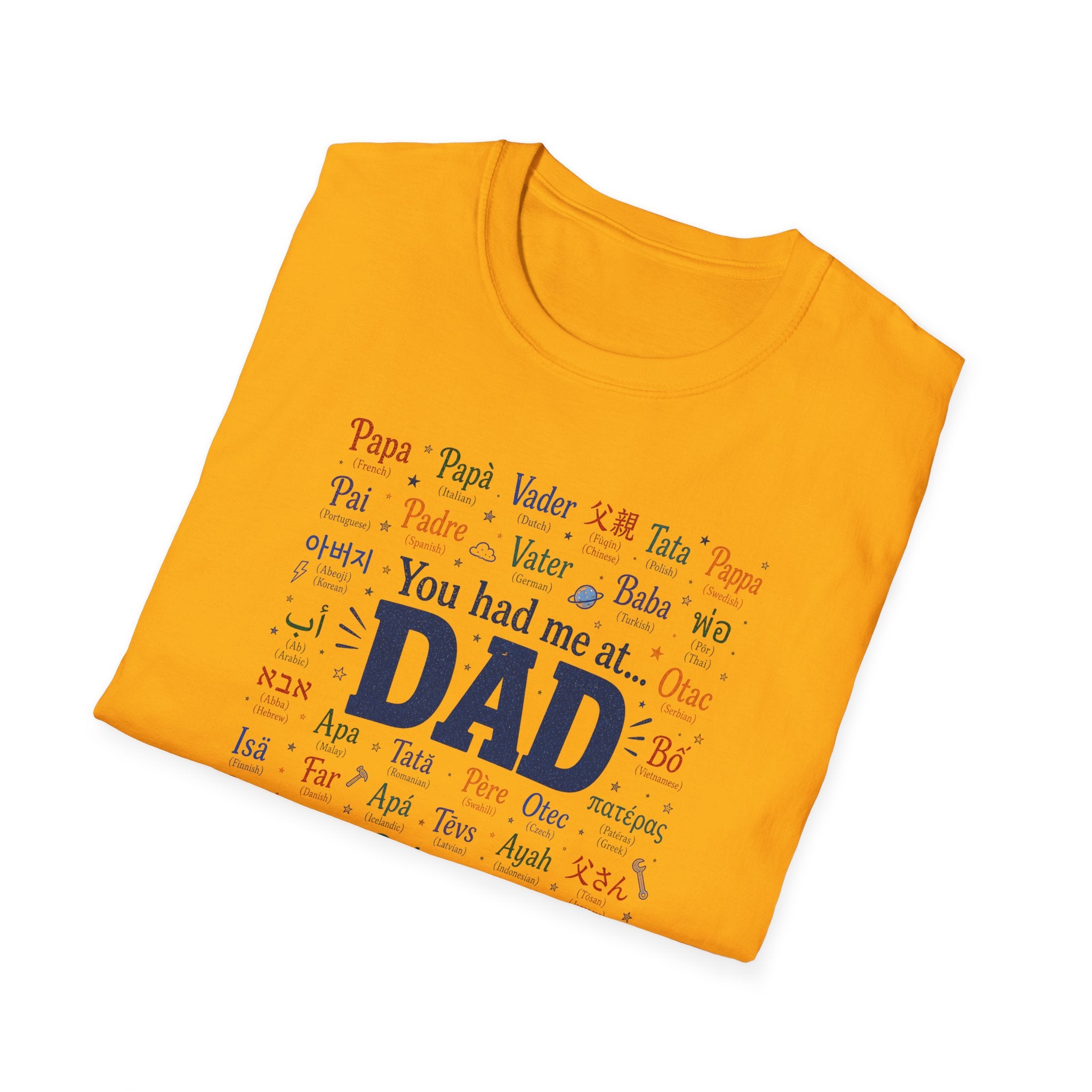 You Had Me At Dad T-Shirt — Fathers Day Gift Tee with 'Dad' Typography