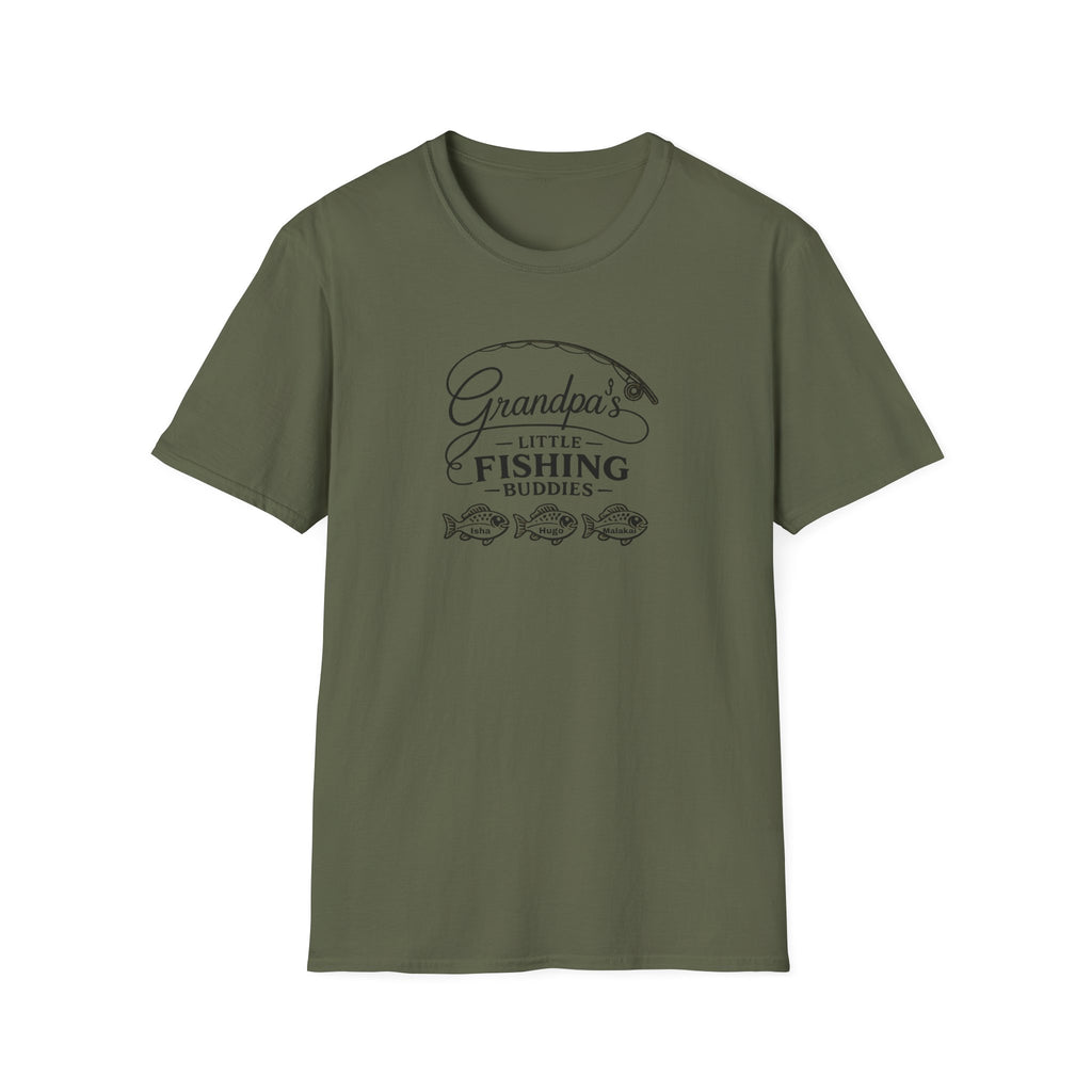 Grandpa's Little Fishing Buddies T-Shirt — Father's Day Fisherman Gift
