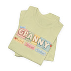 Granny Retro Nameplate T‑Shirt — Personalized Grandma Tee