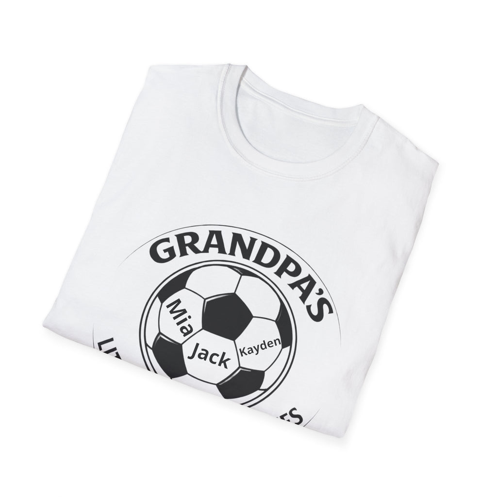 Grandpa's Little Football Buddies T-Shirt — Personalized Soccer Dad/Grandad Gift