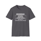 Grandad Warning T-Shirt – "Unlimited Biscuit Access" Funny Grandpa Gift