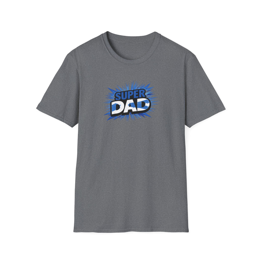 Super Dad T-Shirt — Scotland Flag themed Comic-Style Father's Day Gift