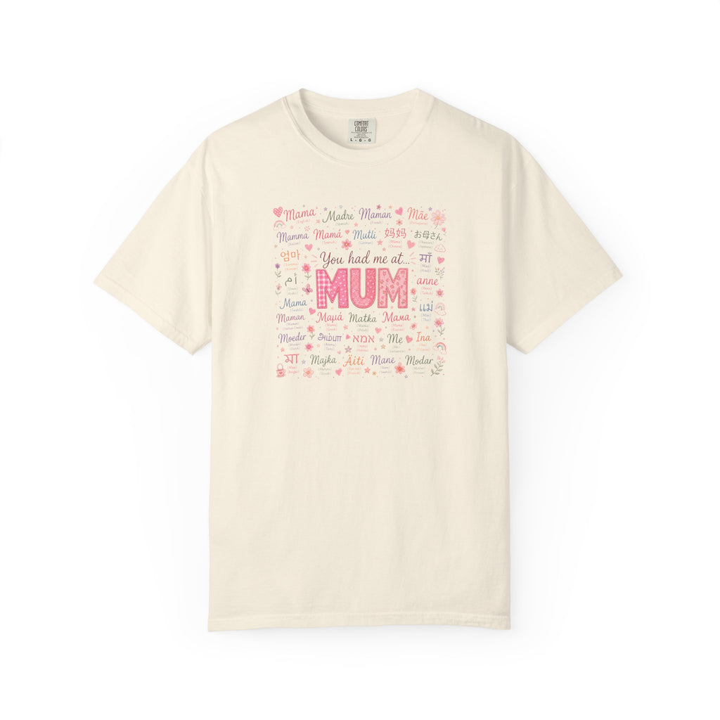 Mum Heartbeat T-Shirt — 'You Had Me at MUM' Floral Mother's Day Tee