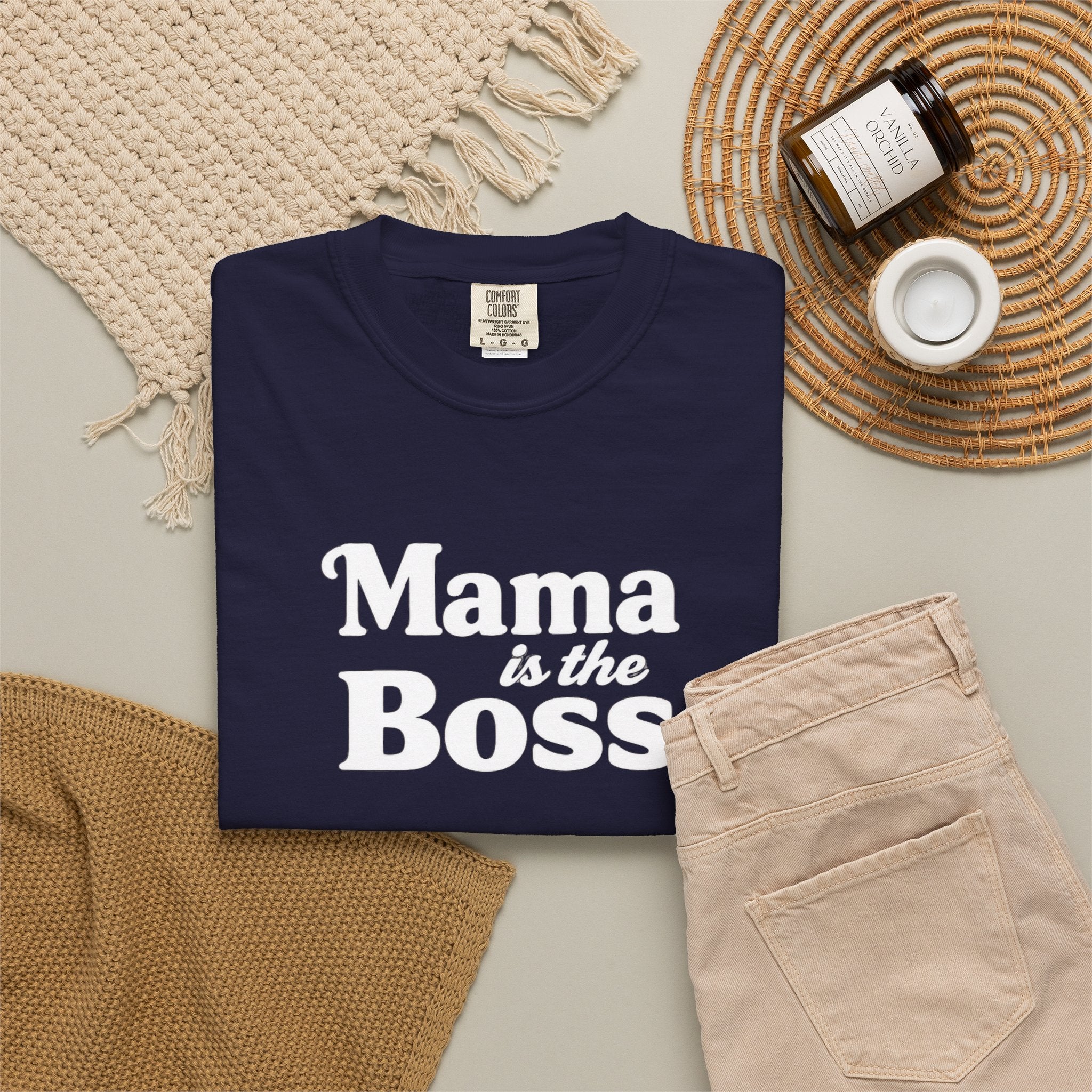 Mama is the Boss T-Shirt — Funny Mom Graphic Tee, Mother's Day Gift