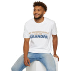 Grandpa T-Shirt - "My Favourite People Call Me Grandpa" Retro Family Gift