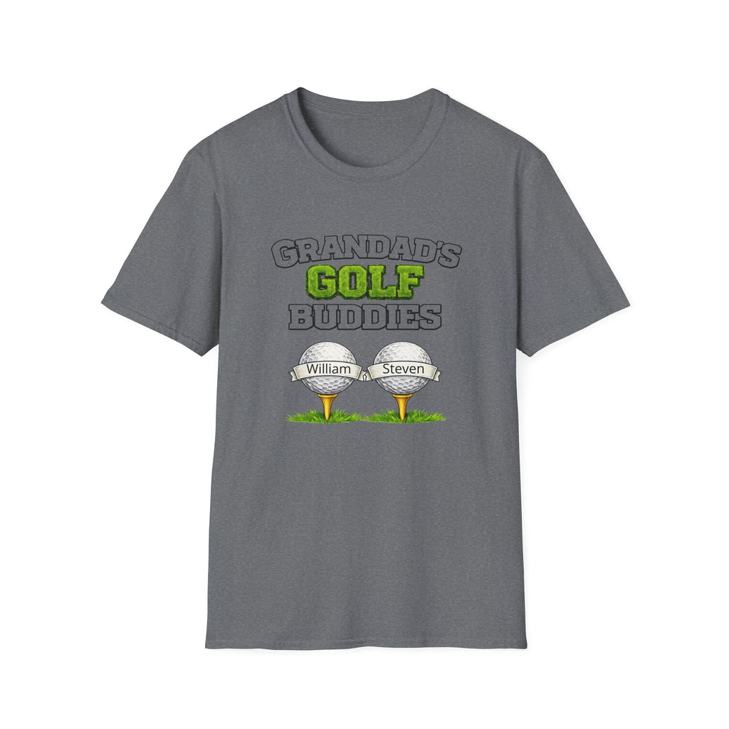 Grandad's Golf Buddies T-Shirt — Personalized Names Golf Tee