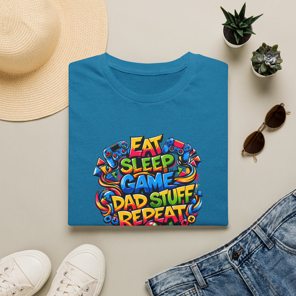 “Eat Sleep Game Dad Stuff Repeat” T-Shirt