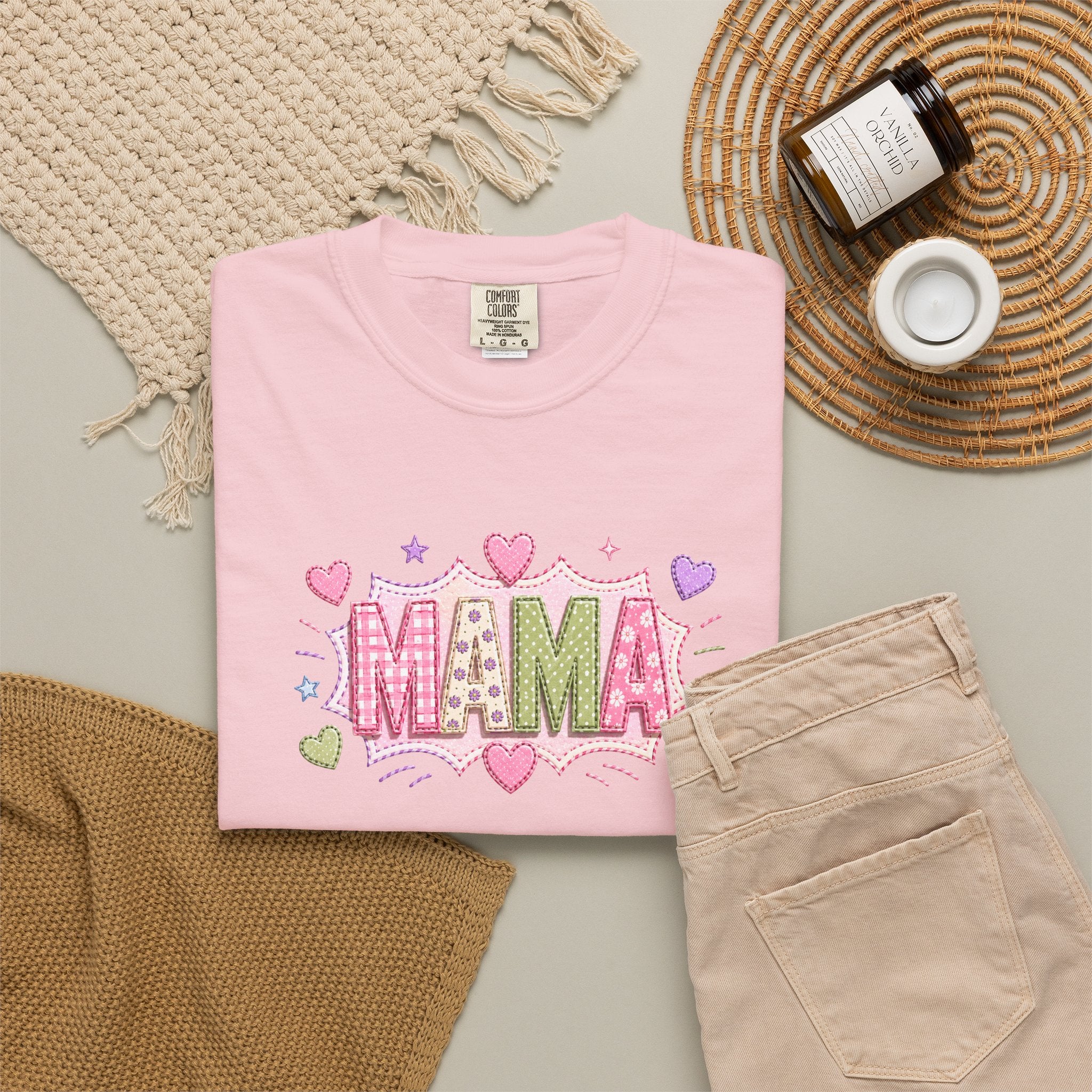 Mama Floral Heart T-Shirt — Cute Pink "MAMA" Mother's Day Tee