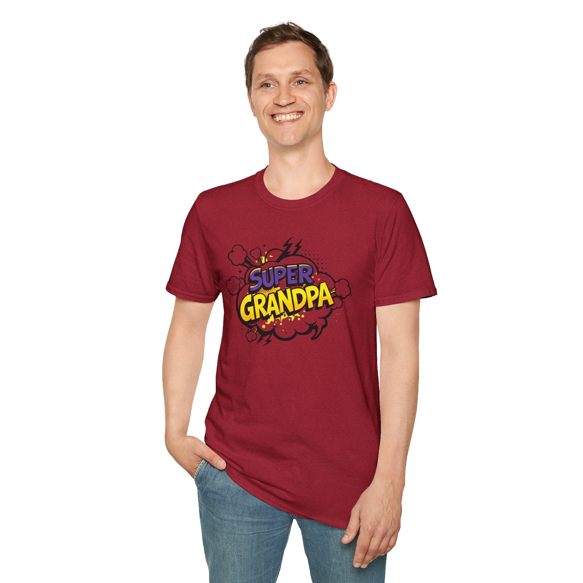 T-Shirt — "Super Grandpa" Comic-Style Graphic | Funny Father's Day Gift