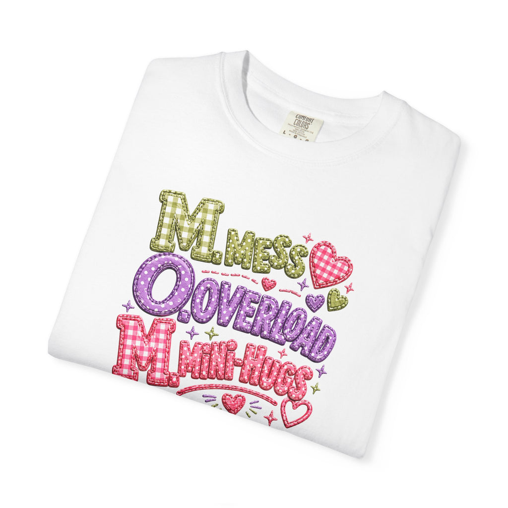 T‑Shirt — "Moms Overload Mini-Hugs" Cute Colorful Graphic Tee