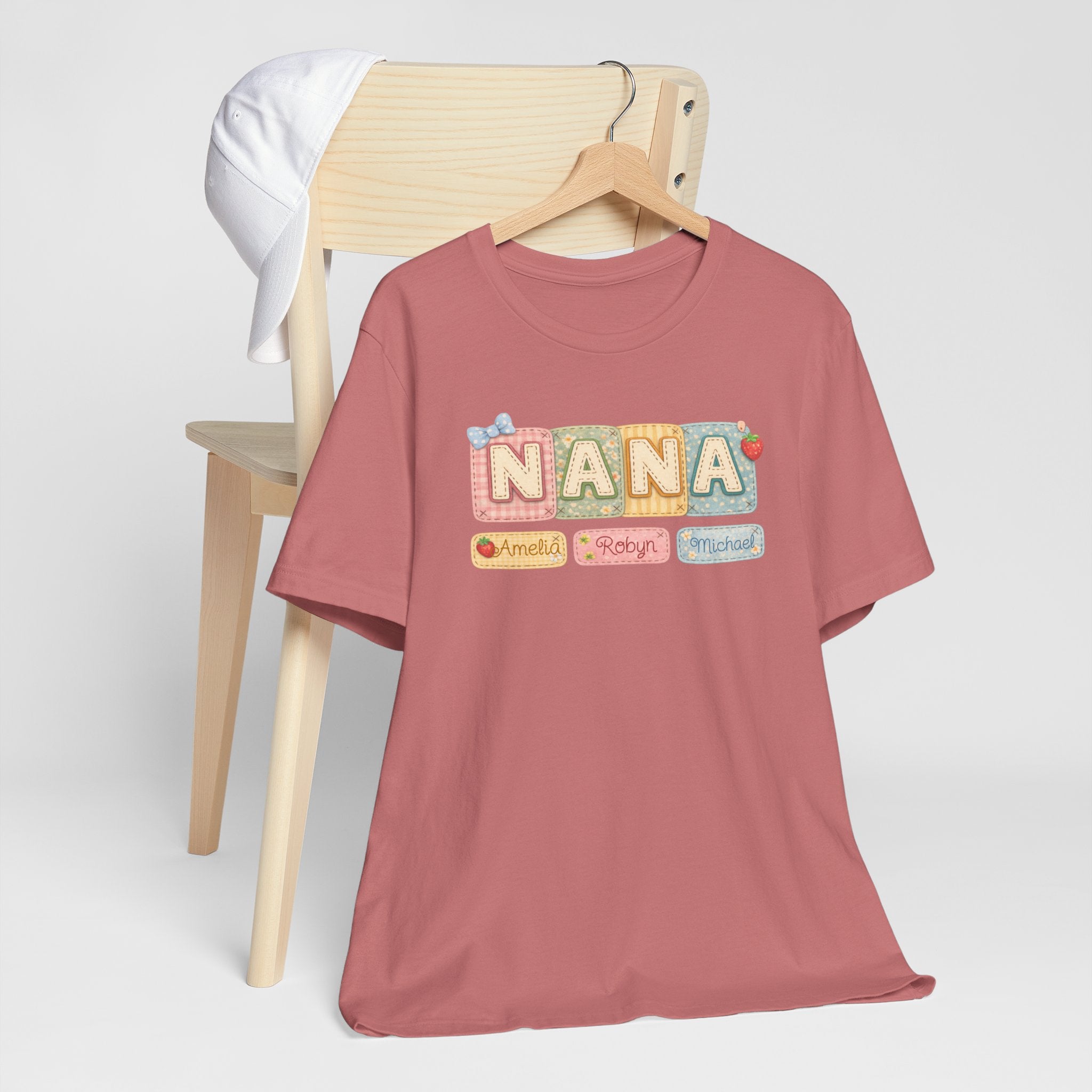 Nana Baby Blocks Tee — Personalized Grandmother Name Shirt