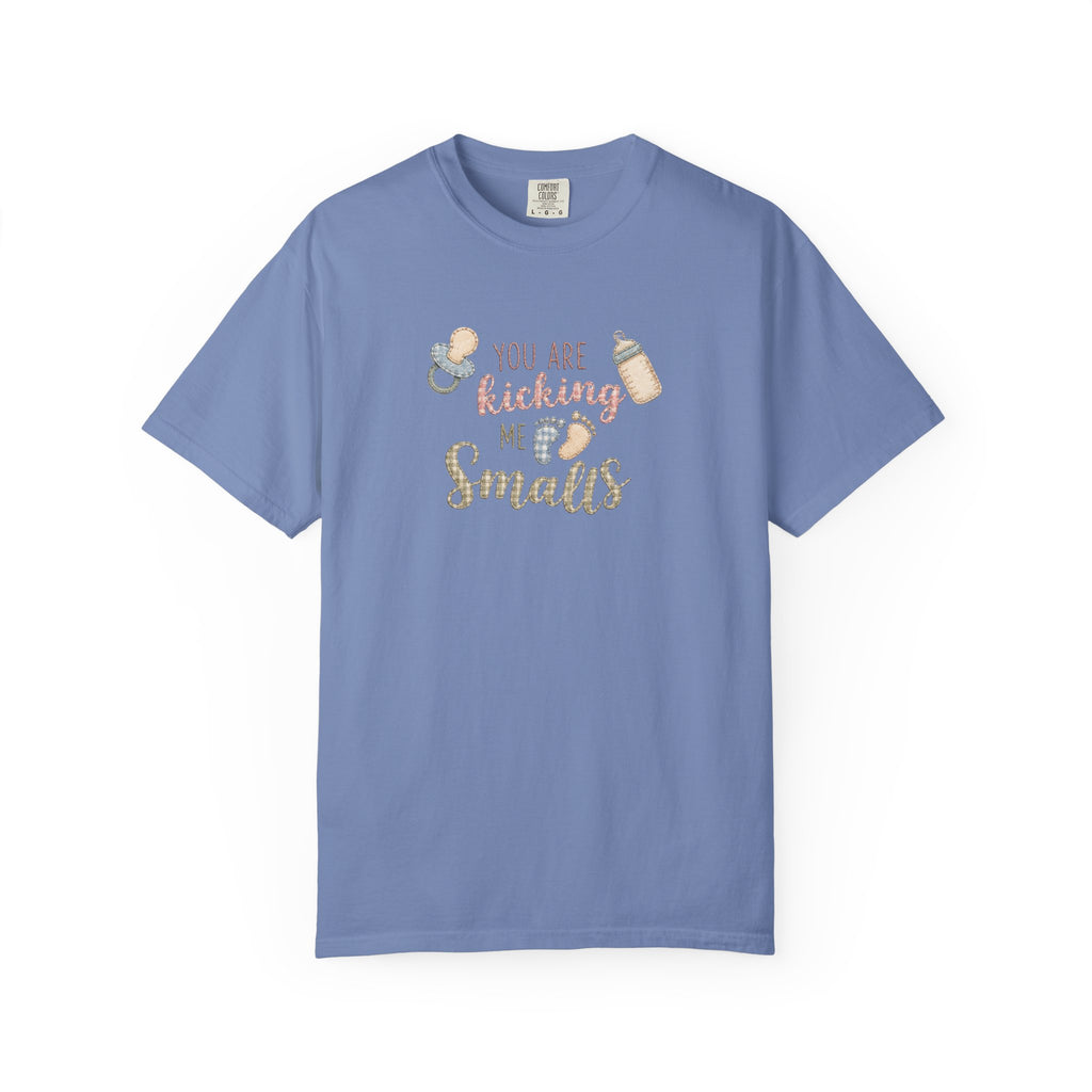 Kicking Me Smalls Baby Pregnancy Announcement T-Shirt