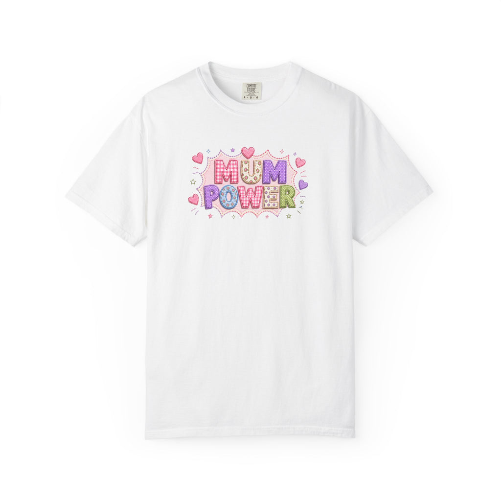 Mum Power T-Shirt — Cute Pink Heart Mothers Day Tee