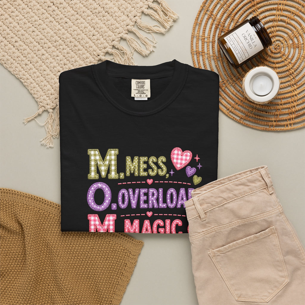 M.O.M. Graphic Tee — "Mess Overload Magic" Cute Mom Shirt