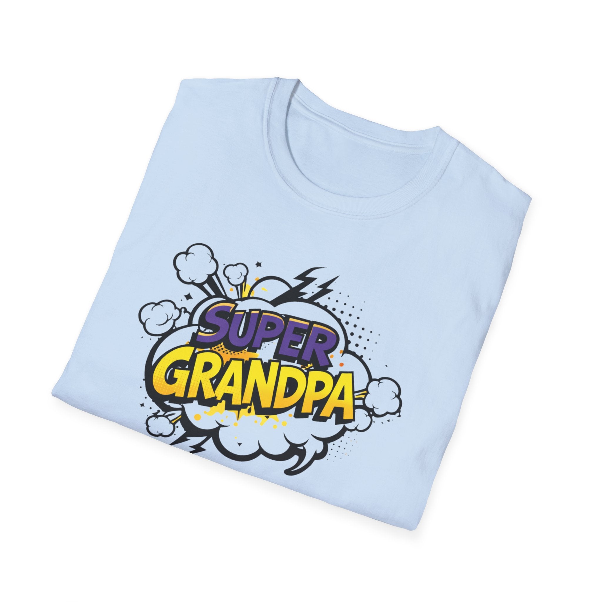 T-Shirt — "Super Grandpa" Comic-Style Graphic | Funny Father's Day Gift