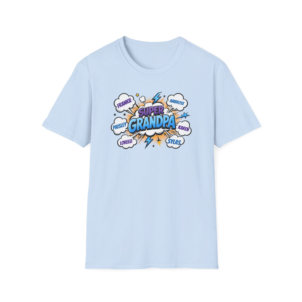 Super Grandpa Comic T-Shirt — "Super Grandpa" Funny Gift for Grandfathers