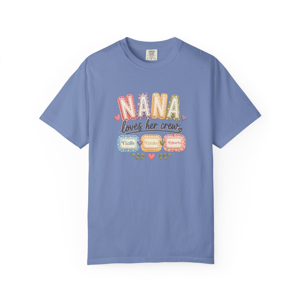 T-Shirt — “Nana Loves Her Crew” Colorful Grandma Family tee